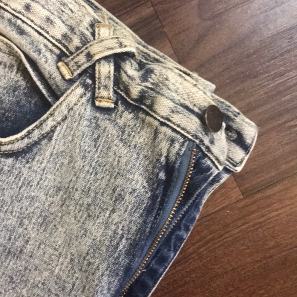 { Retro } 80s Stone Wash Skinny High Waisted Jeans - Picture 5 of 8